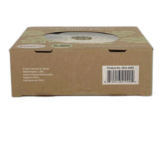Ecopro - Natural Wood Dry Body Brush - Round - Canvas Strap - GHA-4330 - New! - Picture 5 of 12